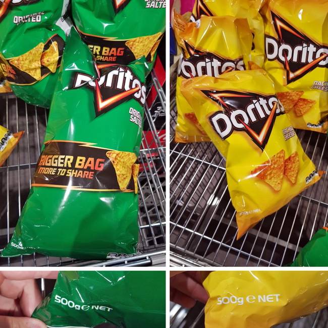 Érdemes megfigyelni, hogy a nagy csomagolás grammra pontosan ugyanannyi chipset tartalmaz, mint a kicsi, csak jobban fel van fújva.