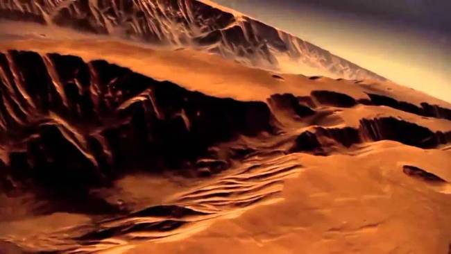 Az Olympus Mons lábánál.