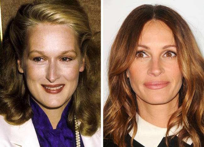 Meryl Streep és Julia Roberts 45 évesen.