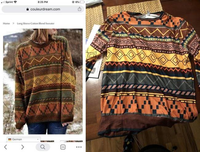 „Csak egy szép kötött pulóvert szerettem volna. KÖTÖTTET."