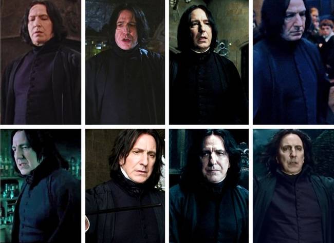 A Harry Potter-filmekben Piton jelmeze volt az egyetlen, ami soha sem változott.