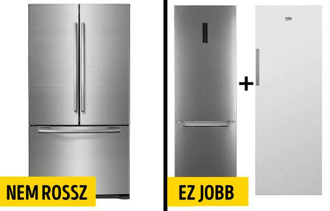 Kétajtós hűtőszekrény