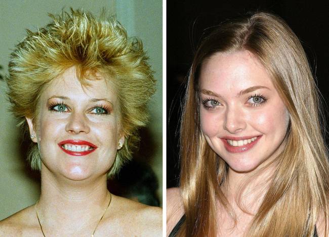 Melanie Griffith és Amanda Seyfried a 30-as éveikben.