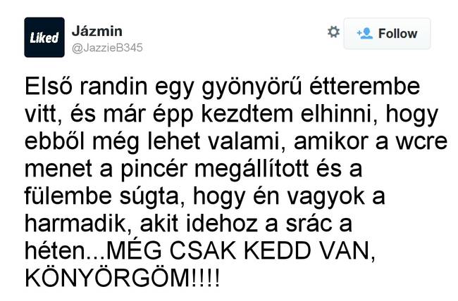 17 ember, aki az interneten osztotta meg élete legkínosabb randiélményét