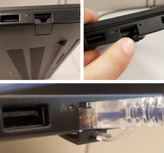 „A laptopomnak kitágítható Ethernet portja van, hogy spóroljanak a vastagságán."