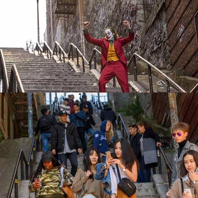 „Szerettem volna egy képet készíteni magamról azon a lépcsőn, amin Joker táncolt."