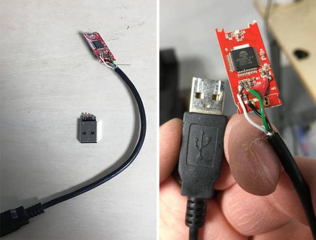 „Egy munkatársamnak problémája támadt az USB kábellel. Eltört, de visszaforrasztotta."
