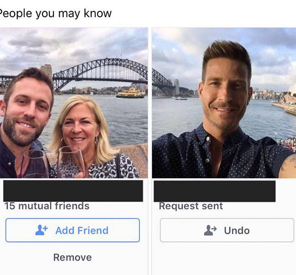 Mennyi esély lehetett rá, hogy a két Facebookos profilképet épp úgy készítsék, hogy valakinek a telefonján megjelenve éppen kiegészítsék egymást?!