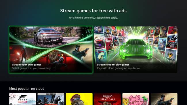 Ingyenes játékstreaminget tesztel az Xbox, reklámokkal kiegészítve