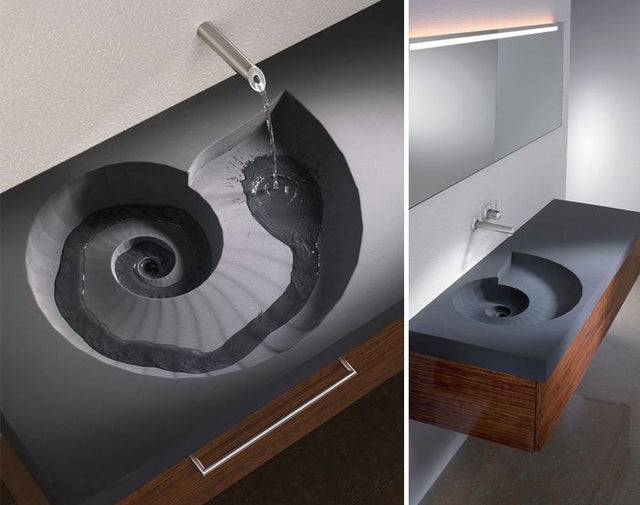 A HighTechDesign által készített mosdó.