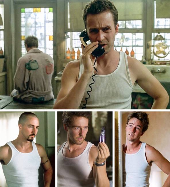 Edward Norton és a fehér trikó.