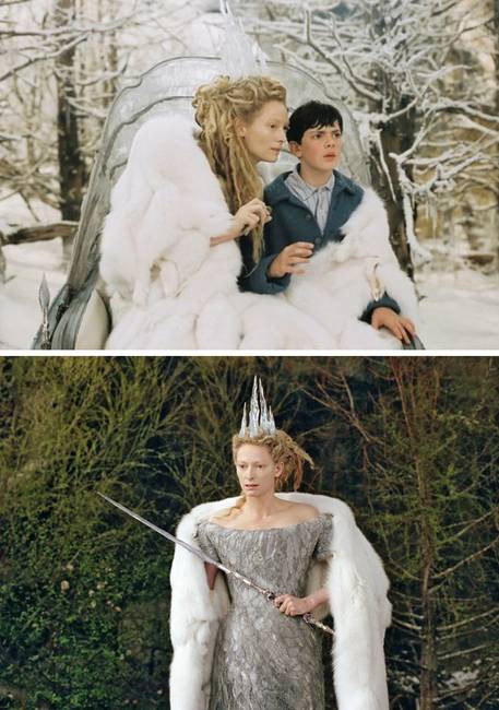A Narnia Krónikái: Az oroszlán, a boszorkány és a ruhásszekrény című film Fehér Boszorkányának jégkoronája olvadni kezd, és a mérete lecsökken, amikor elveszíti az erejét.