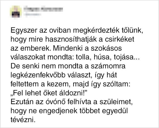 Váratlan gondolatmenet.