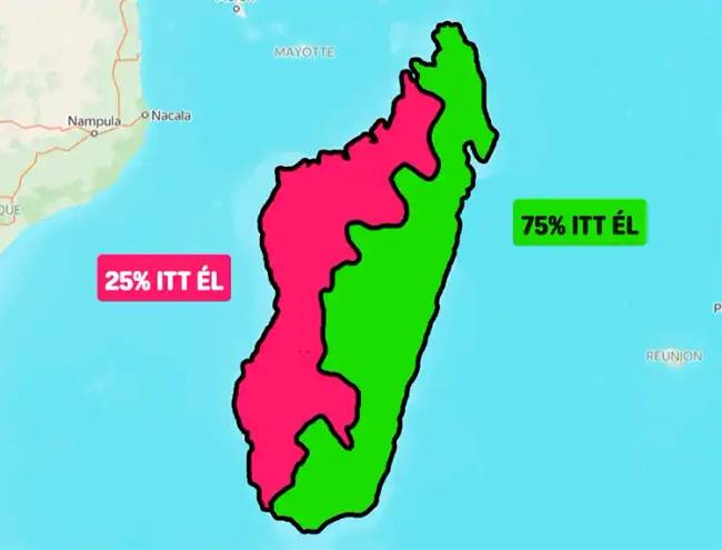 Miért telepedett le Madagaszkár lakossága az afrikai szárazföldtől távolabbi oldalon?