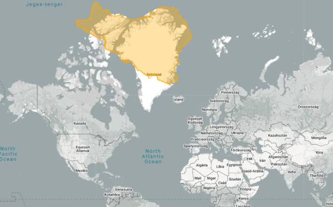 Ha teljesen a térkép tetejére tesszük, Grönlanddal egy magasságba, akkor így nézne ki Irán.