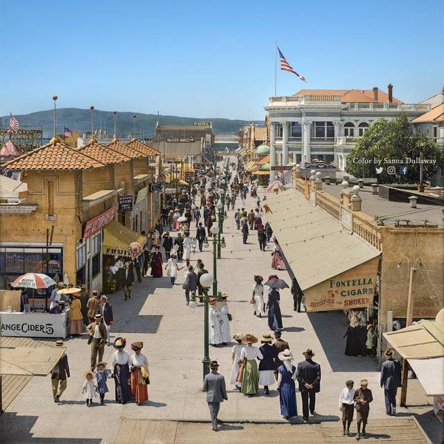 Long Beach, Kalifornia, 1910. (színezett)