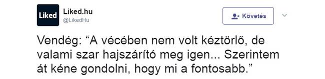 Bár nem voltam ott, de gyanítom, hogy a kézszárítóról beszél szegény.