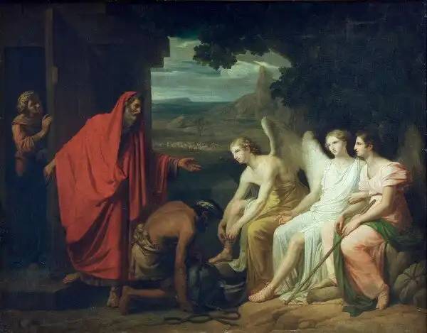 K. Bryullov: „Isten megjelenése Ábrahámnak három angyal alakjában”, 1821.