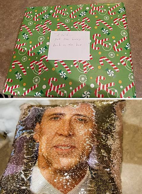 „A feleségem zsigerből gyűlöli Nicholas Cage-t, úgyhogy ezt adtam neki karácsonyra."