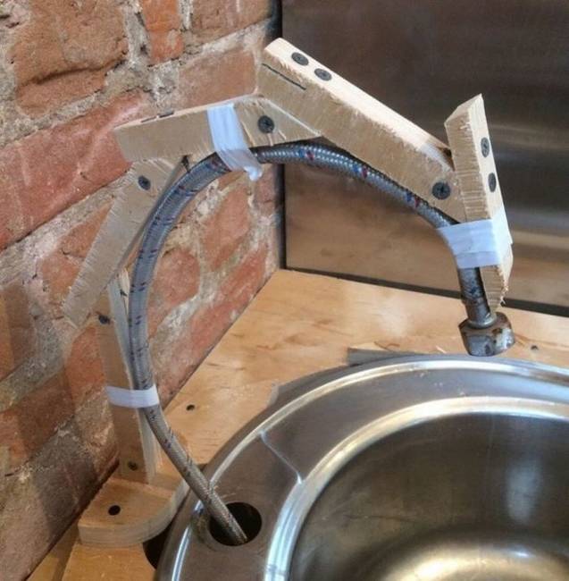 Rögtönzött konyhacsap.