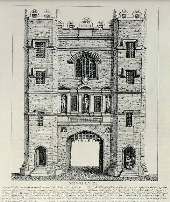 A Newgate börtön bejárata.