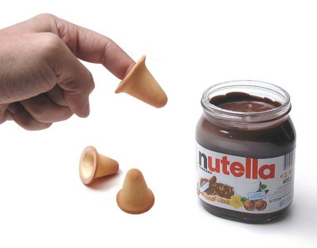 Mártogatós süti, Nutellához.