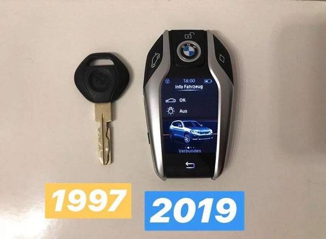 BMW kulcsok fejlődése.