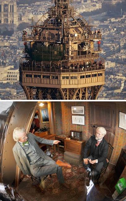 Lakás az Eiffel-torony legfelső emeletén.