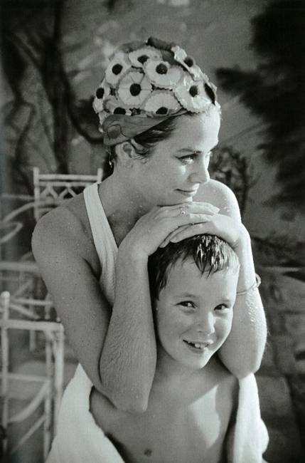 Grace Kelly és fia, Albert, 1967-ben.