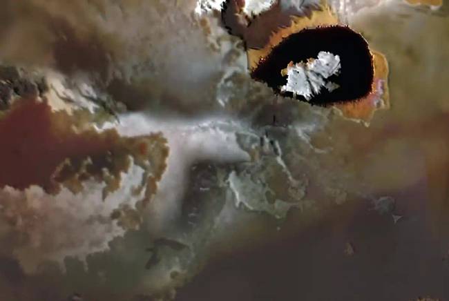 A Juno űrszonda által felfedezett Loki Patera lávató az Io felszínén / NASA