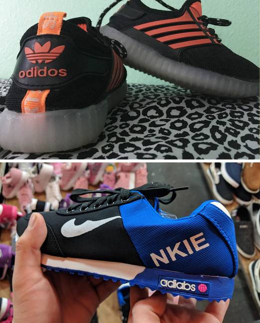 Az Adidas és Nike hamisítványokon már nem lepődik meg senki.