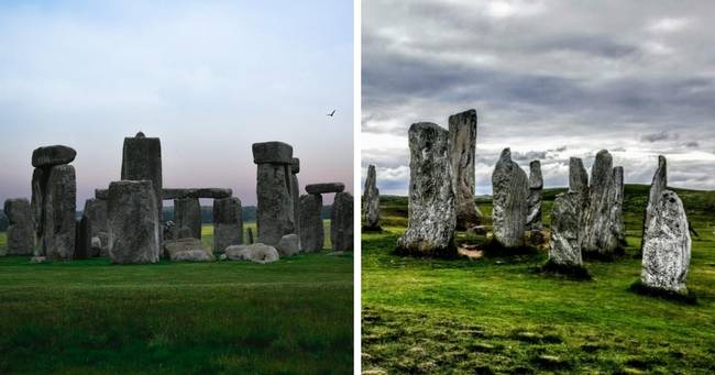 Stonehenge (Egyesült Királyság) és a Callanishi állókövek (Skócia).
