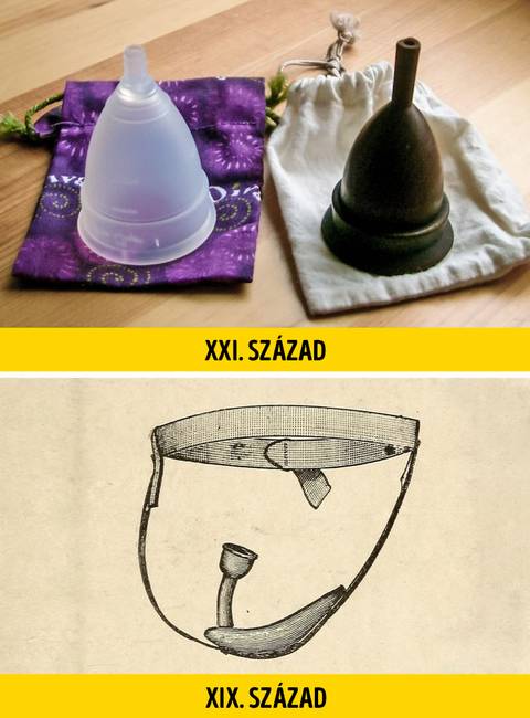 A menstruációs kelyhek a 19. században születtek.