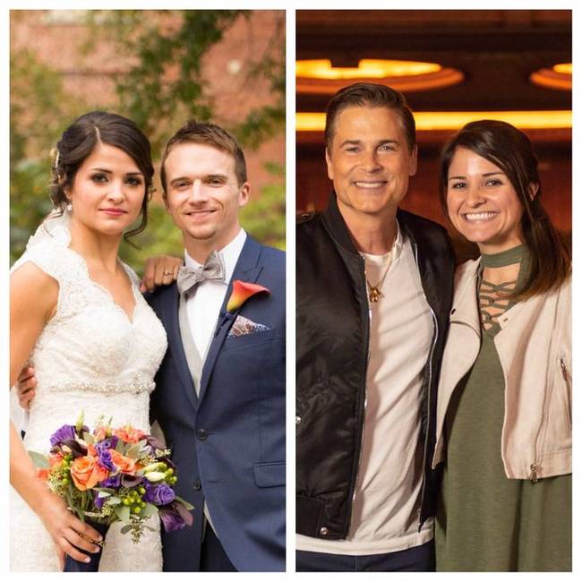„A feleségem arca az esküvőnkön, és akkor, amikor a színész Rob Lowe-val találkozott."