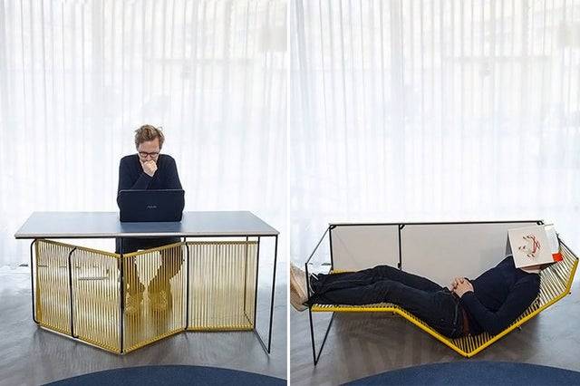 Chaise Renversée: asztal és heverő egyben.