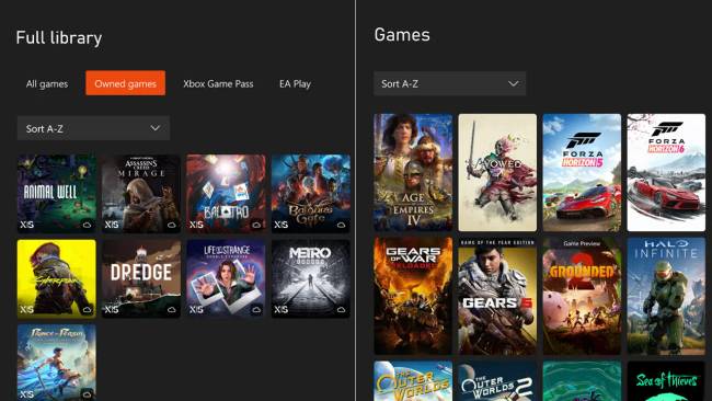A Microsoft teszteli az Xbox Series X|S megújult játékkönyvtárát