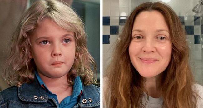 Végezetül egy érdekes összehasonlítás: a gyermek Drew Barrymore a "Tűzgyújtó" (1984) című filmben, és egy napjainkban készült fotó.