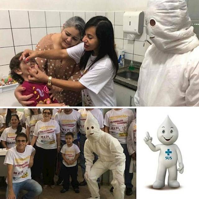 A brazil vakcina promóciós kabalája úgy néz ki, mint a Ku-Klux-Klan egyik tagja.