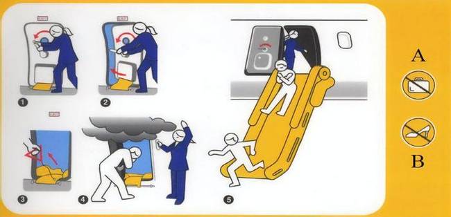 Csak a stewardessek maradhatnak ruhában, az utasokat meztelenül kell evakuálni.