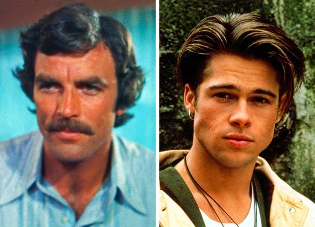 Tom Selleck és Brad Pitt 27 éves korban.
