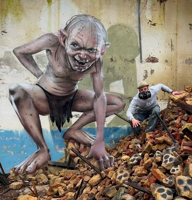 Egy francia művész 3D-s graffitijei optikai illúziót keltenek