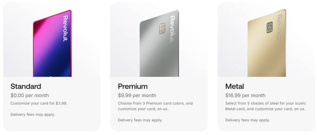 A Revolut-fiók típusától függően változnak az igényelhető előnyök.