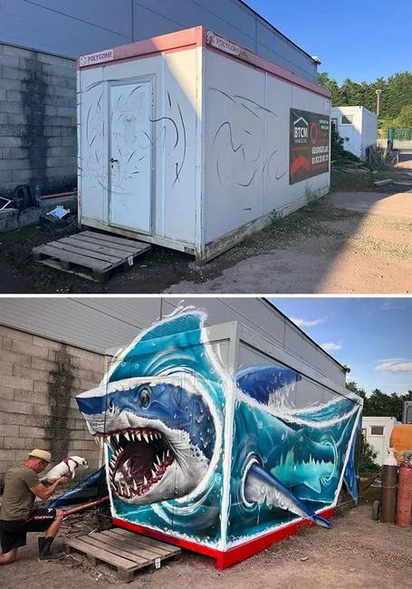 Egy francia művész 3D-s graffitijei optikai illúziót keltenek