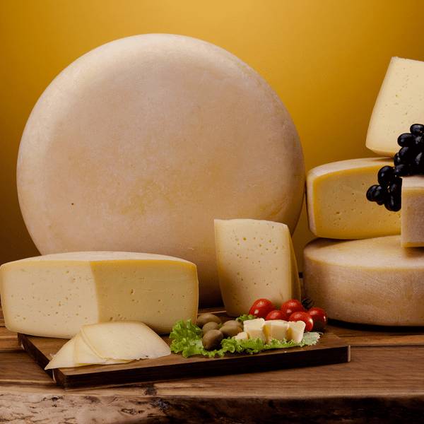 Gouda receptje alapján készült sajt.