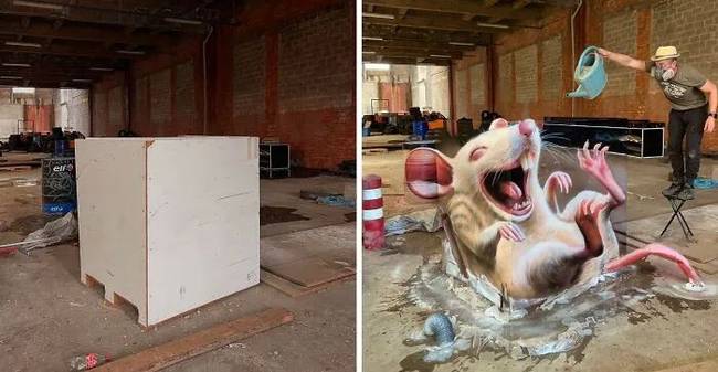 Egy francia művész 3D-s graffitijei optikai illúziót keltenek