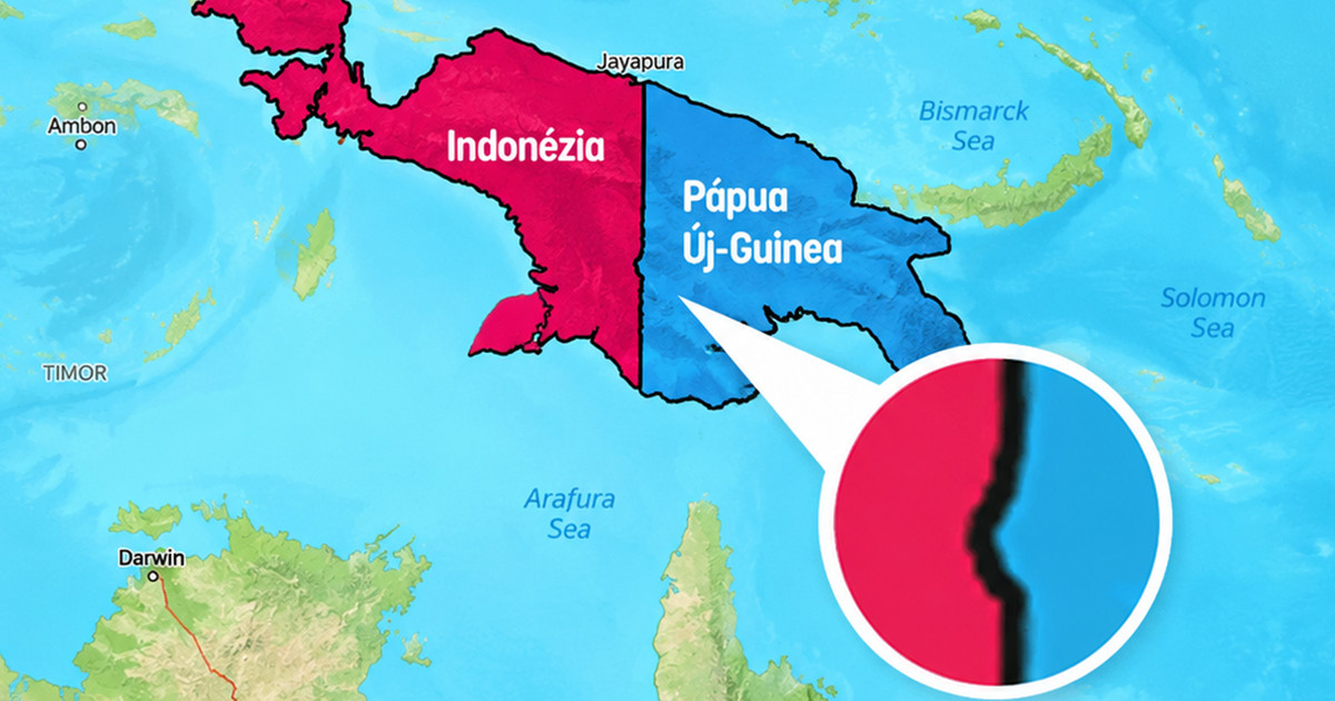 Miért olyan furcsa az Indonézia és Pápua Új-Guinea közötti határ?