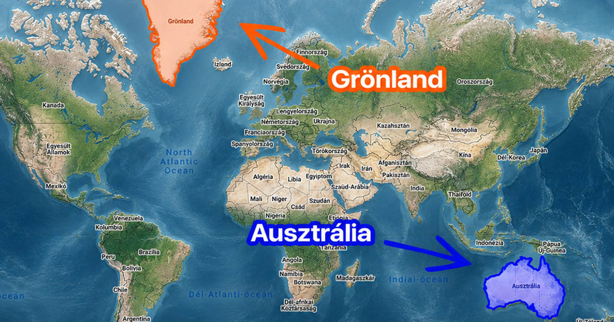 Grönland miért sziget, Ausztrália pedig miért szárazföld?