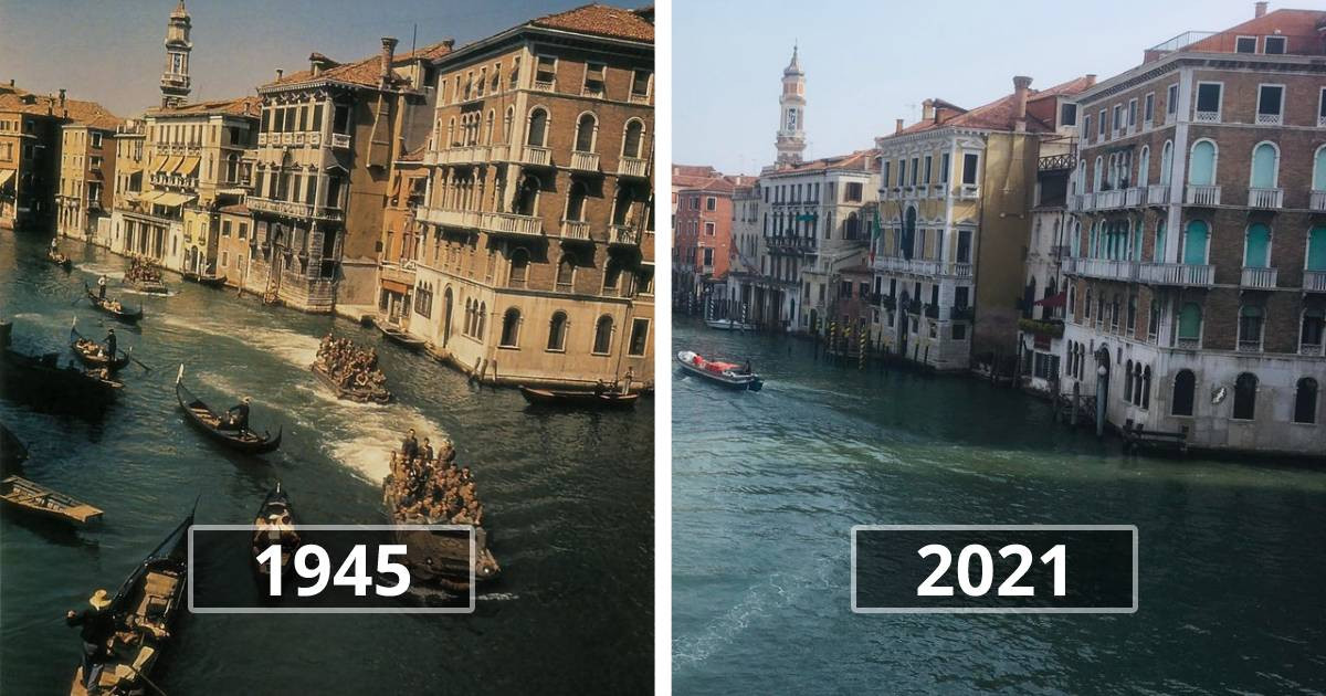 19 akkor és most fotó, ami megmutatja, hogy mennyit változtak a turistalátványosságok