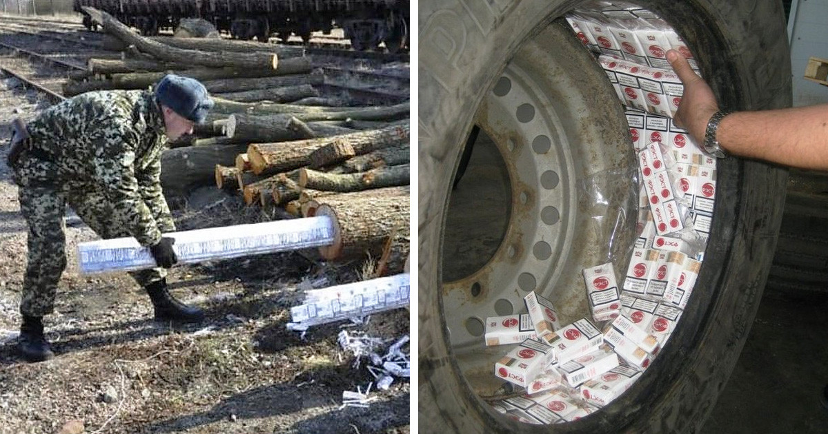 18 rendőrségi fotó, a cigarettacsempészek merészebbnél-merészebb módszereiről