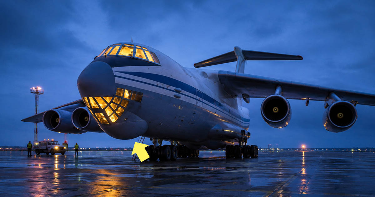 Miért van az IL-76 pilótafülkéje alatt üvegkalitka, és mit lehet onnan látni?